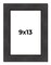 Photo Size Traditional Black Picture Frame - UV Acrylic, Foam Board Backing, Hanging Hardware